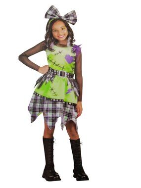 Way To Celebrate Girls Miss Frankie Halloween Costume Dress Size 6 6X New